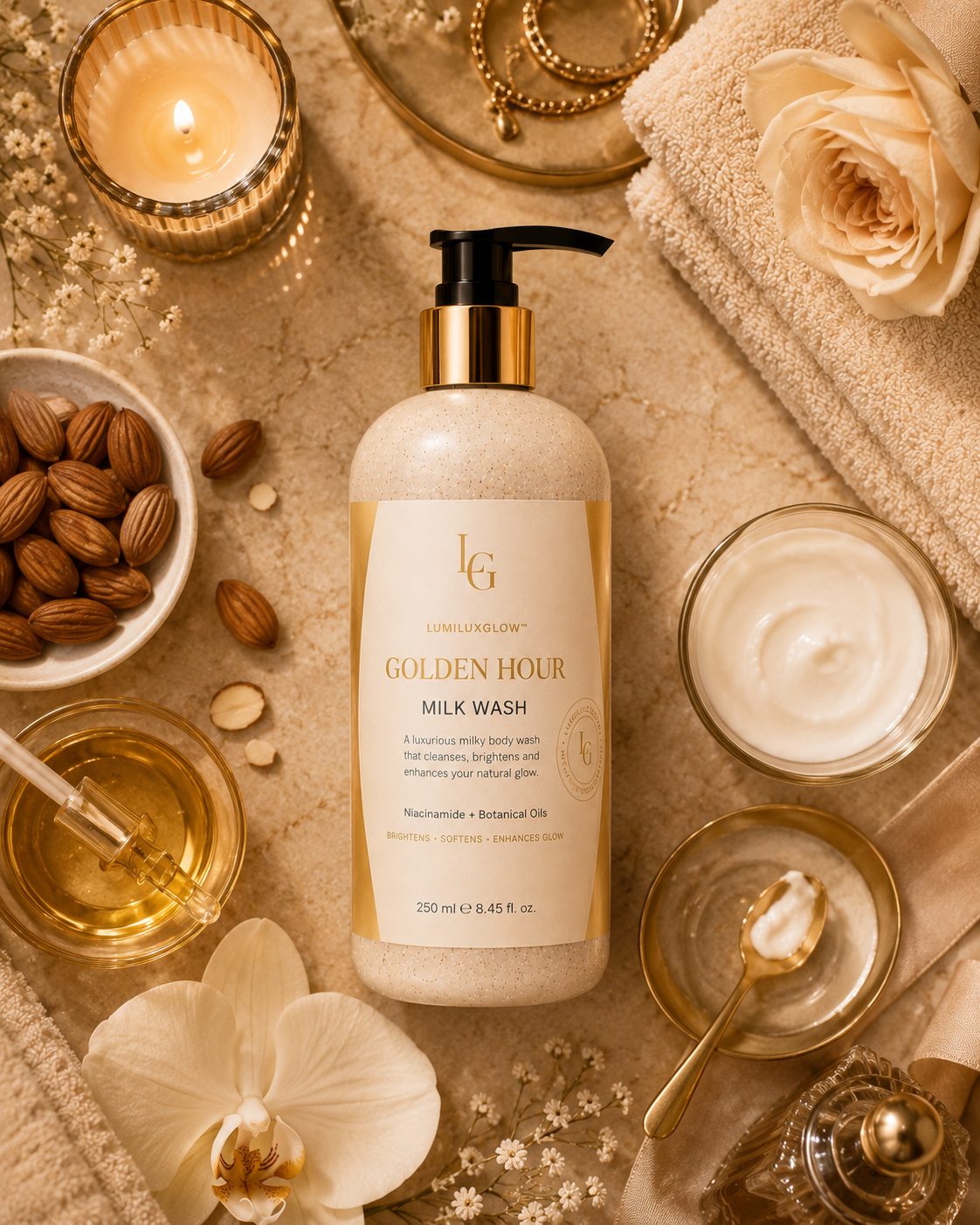 GOLDEN HOUR Milk Wash Niacinamide + Botanical Oils
