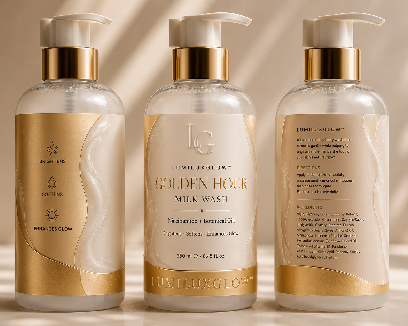 GOLDEN HOUR Milk Wash Niacinamide + Botanical Oils