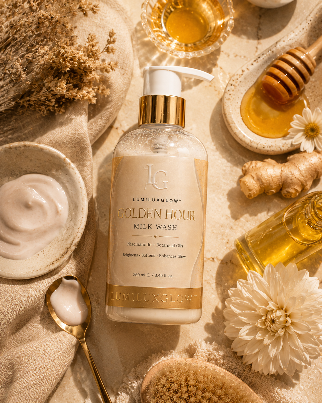 GOLDEN HOUR Milk Wash  Niacinamide + Botanical Oils
